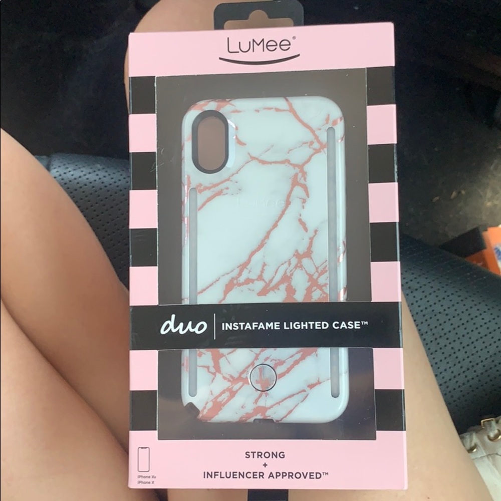 iPhone X / XS LumMee Duo Case - Pink Marble